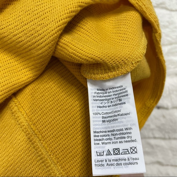 Madewell Mustard Yellow Ribbed Button Front Tie Tank Top Sz XS - Picture 8 of 10